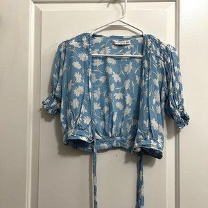 Faithful The Brand Top Chambray Blue Size XS